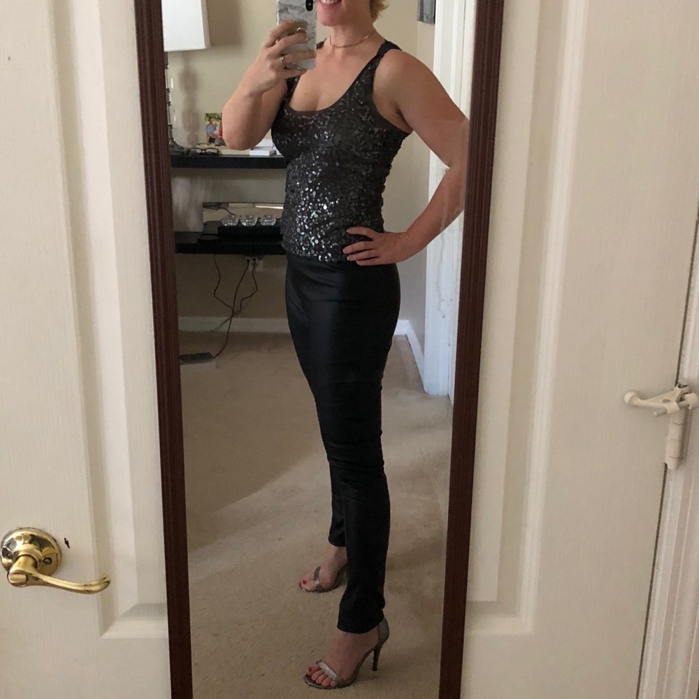 Venus Faux Leather Black Pants